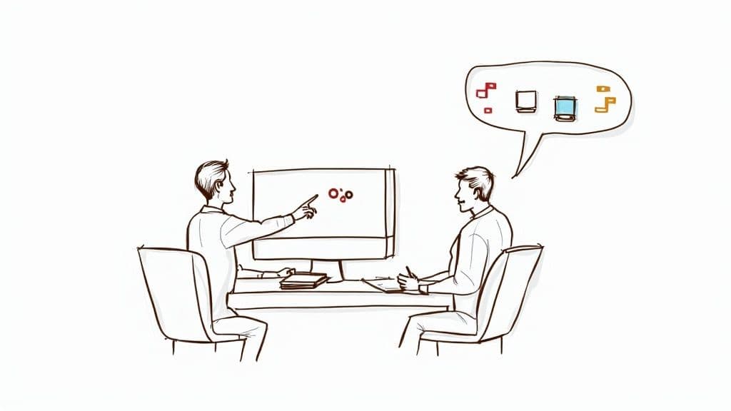 A diverse team of developers collaborating around a table, illustrating a positive and collaborative work environment.