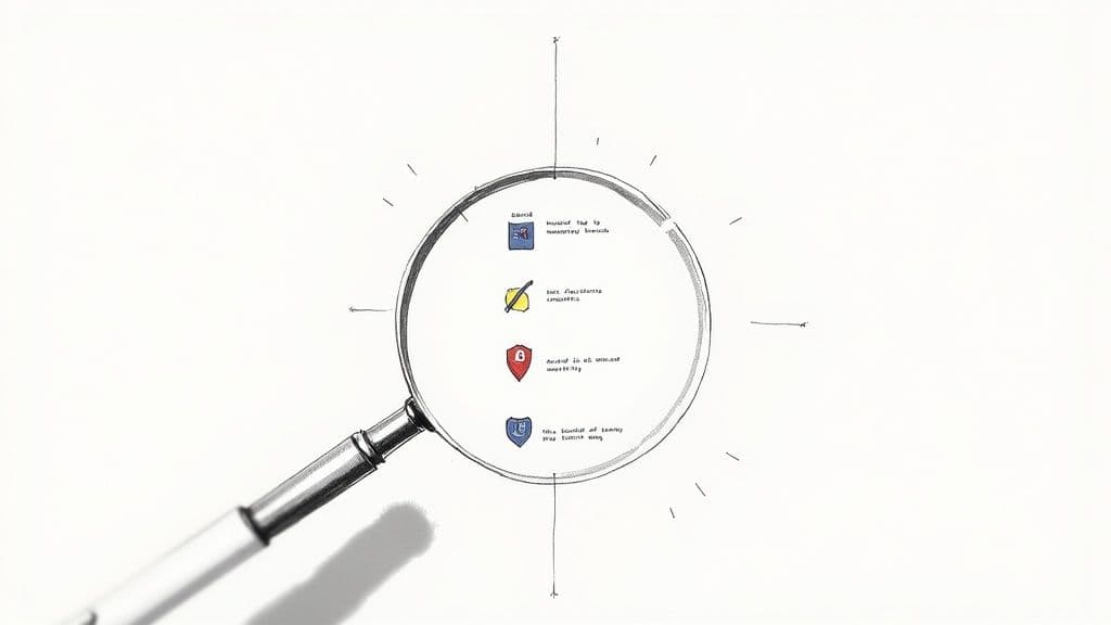 A close-up shot of a developer's hands typing on a keyboard, with clean, well-structured code visible on the screen.