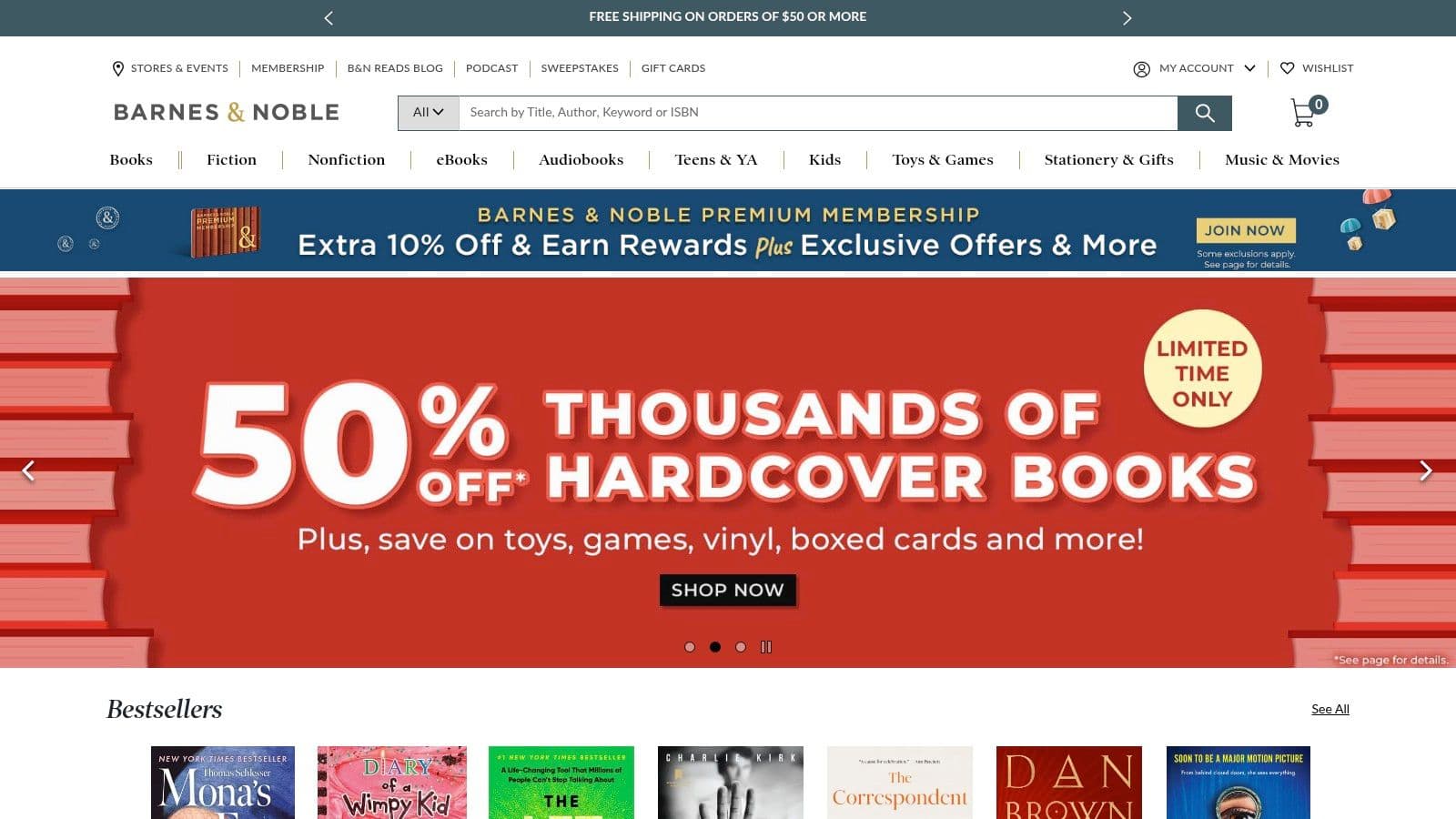 Barnes & Noble (NOOK eBooks and print)